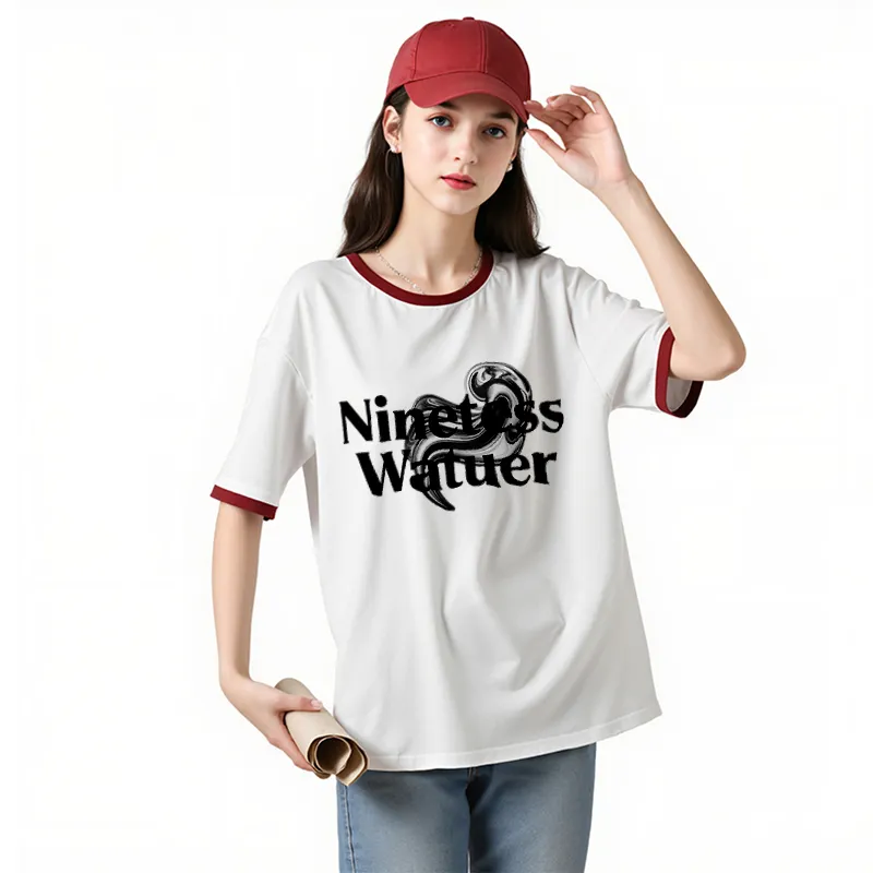 FAIRWHALE Drop Shoulder Sleeve T Shirt Women's-10