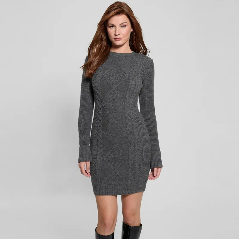 GUESS Long Sleeved Dresses Women's Gray-2