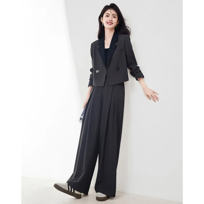 XINFEIYU Casual Suit Women's Dark Gray-3