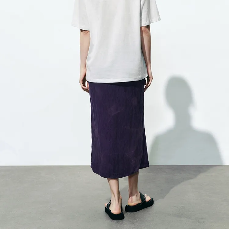 URBAN REVIVO Casual Short Skirts Women's Dark Purple-3