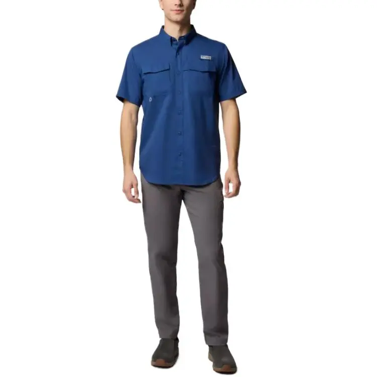 Columbia PFG Blood And Guts 4 Shirt Men's Blue-3