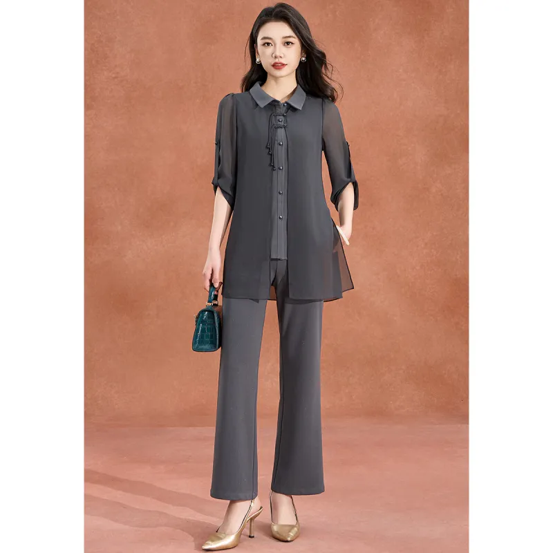 Mylan Casual Suits Women's Gray-3