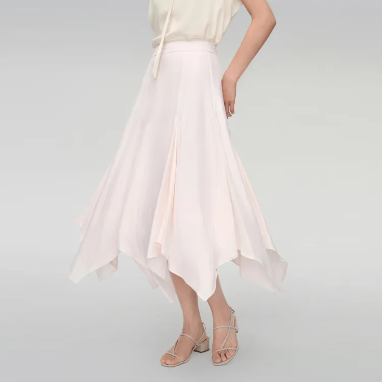 OVV Casual Long Skirt Women's Nude Pink-4