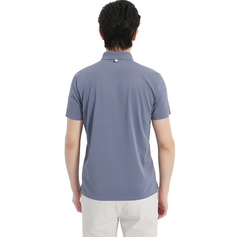 LESS IS MORE Polo Shirt Men's Light Blue-1