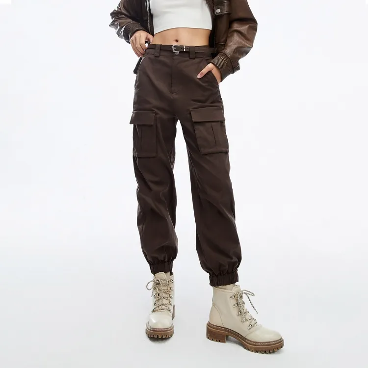 ONLY Casual Pants Women's E09 Chocolate Brown-2