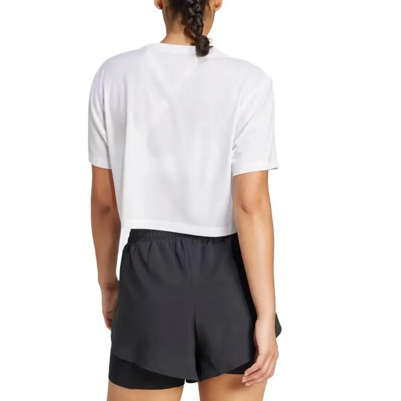 Adidas ESSENTIALSClimacool Drop Shoulder Sleeve T Shirt Women's White-2
