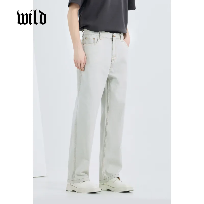 WILD LEADER Jeans Men Apricot Honey Xiang[NKW5138Y39]-2