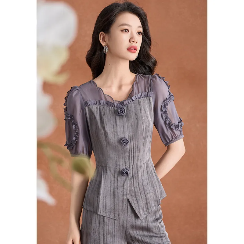 Mylan Casual Suit Cinched Waist Women's-4