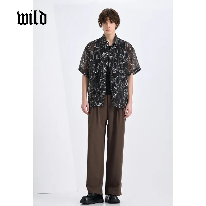 WILD LEADER Shirts Men Mysterious Black[CW51585A48]-3