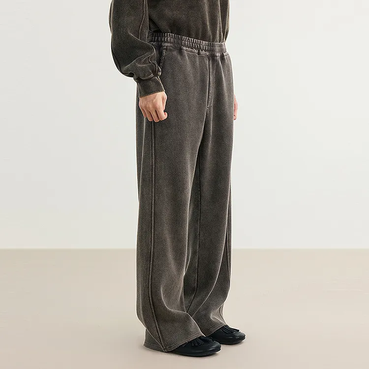 CROQUIS Knitted Sweatpants Men's Dark Coffee-4