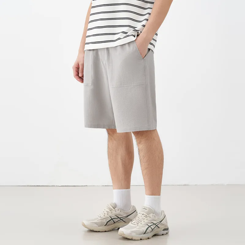 Gxg Jeans Casual Shorts Men's Light Gray Green-3