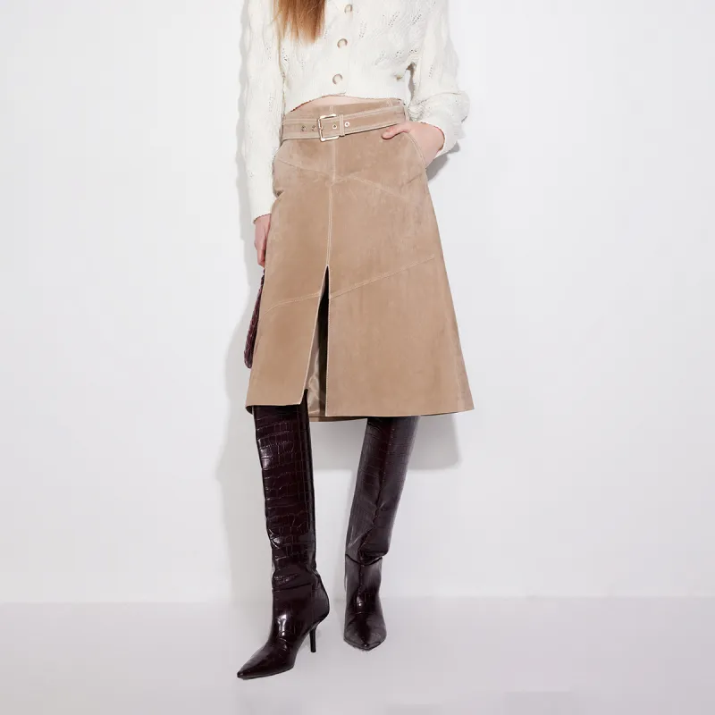 ONLY Leather Long Skirts Women's-2