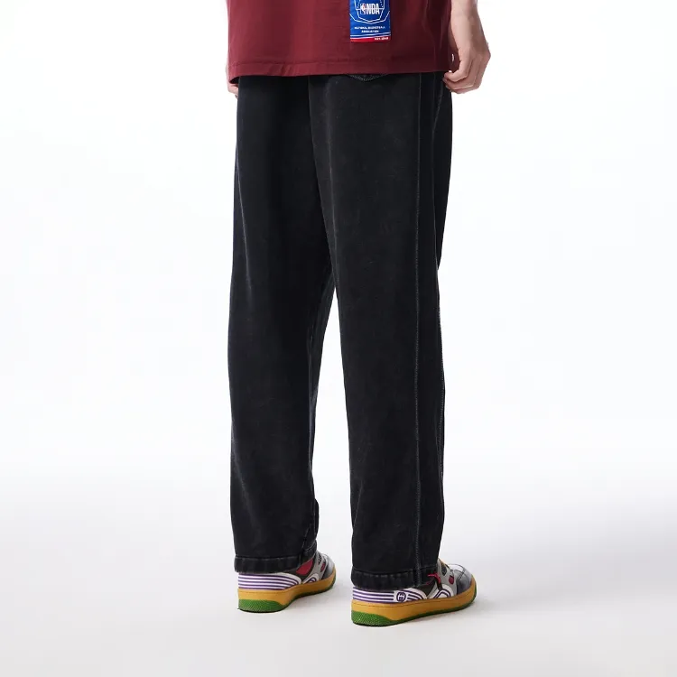 JACK JONES· JACK&JONESxNBA Knitted Sweatpants Men's Black Sand Color-4