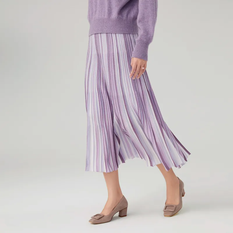 OVV Casual Short Skirts Women's Light Purple Splicing A1-4