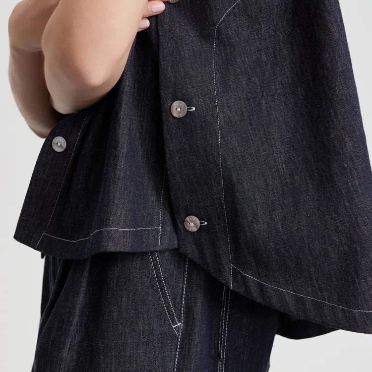 ELLE Shirts Women's Denim Blue-5