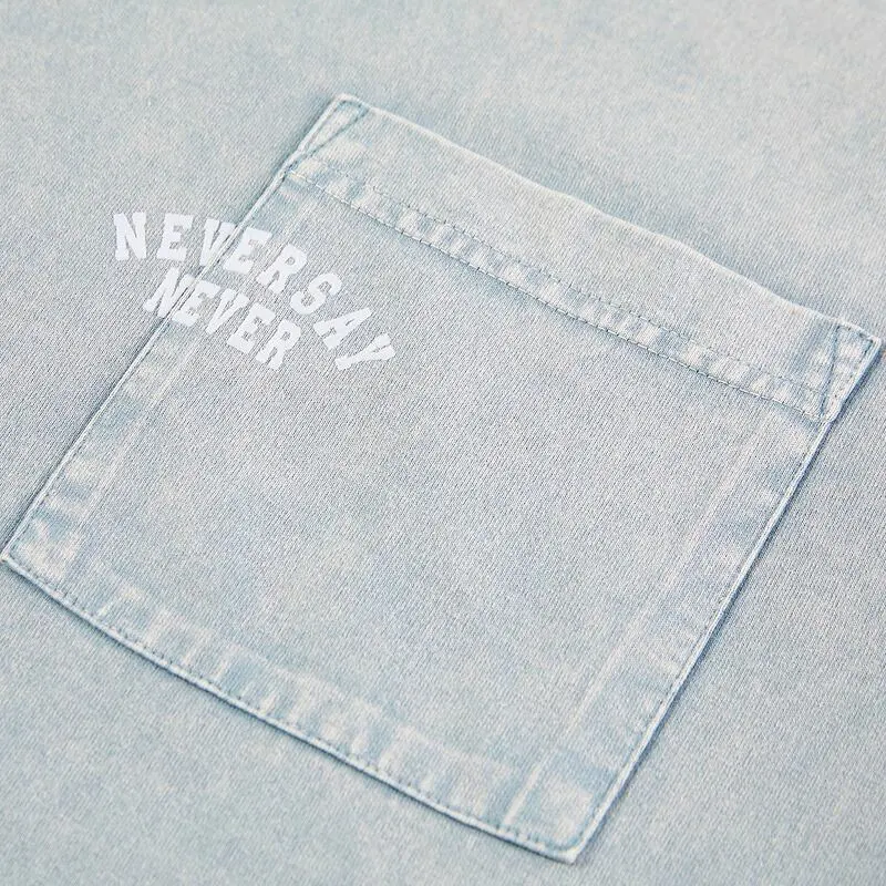 HLA JEANS T Shirt Men's Blue Gray Pattern 83-5