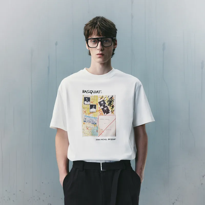 JACK JONES· x BSQ JACK JONES/Jack Jones X Basquiat T Shirt Men's A06 Snow White-2