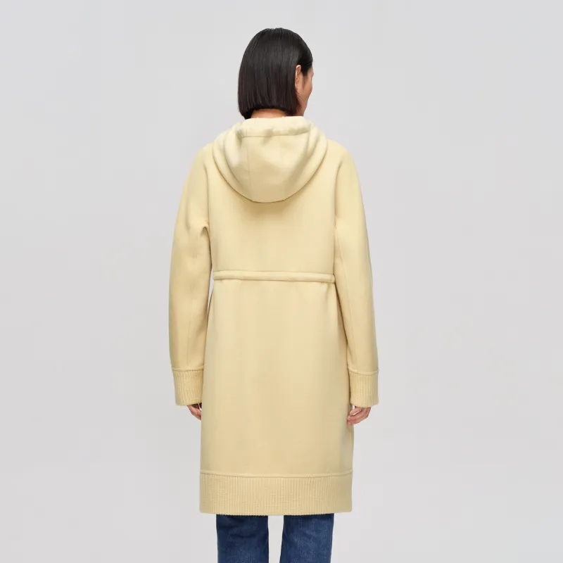 OVV Coats Women's Light Yellow Solid Color C7-2
