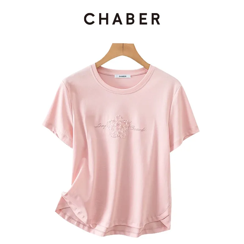 CHABER Summer Short Sleeved Top T Shirt Women's-3