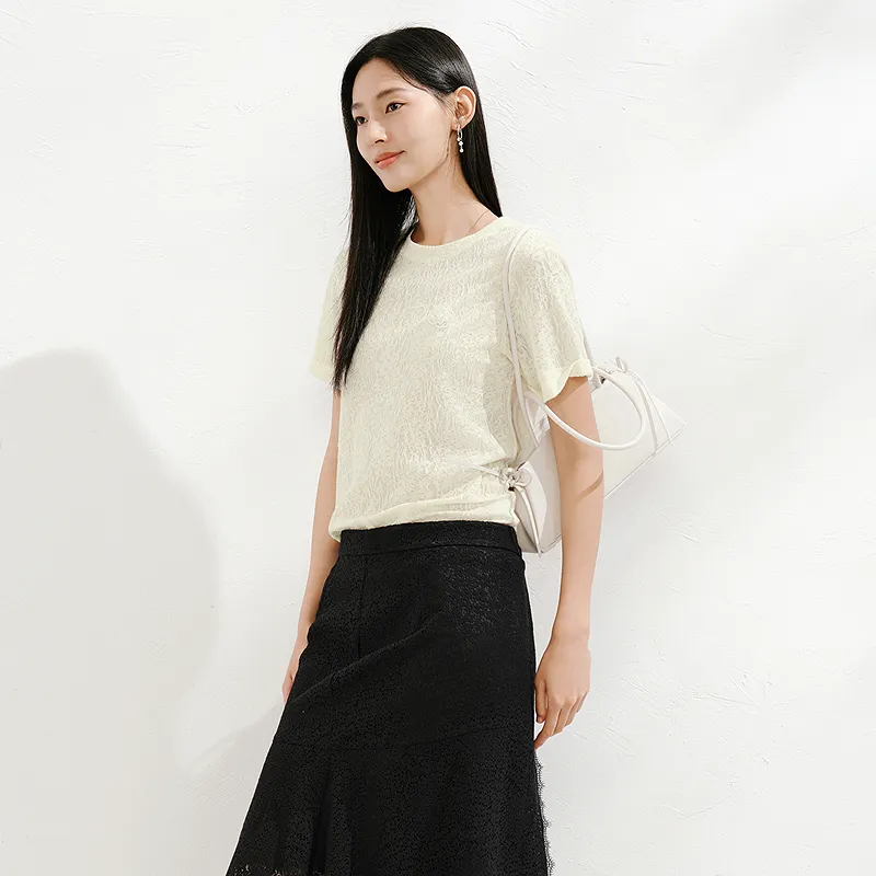 JZ. ANNAKRO Set in Sleeve T Shirt Women's-4