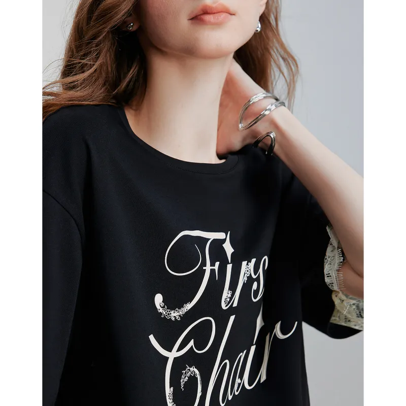 Initial Language T Shirt Women's-4