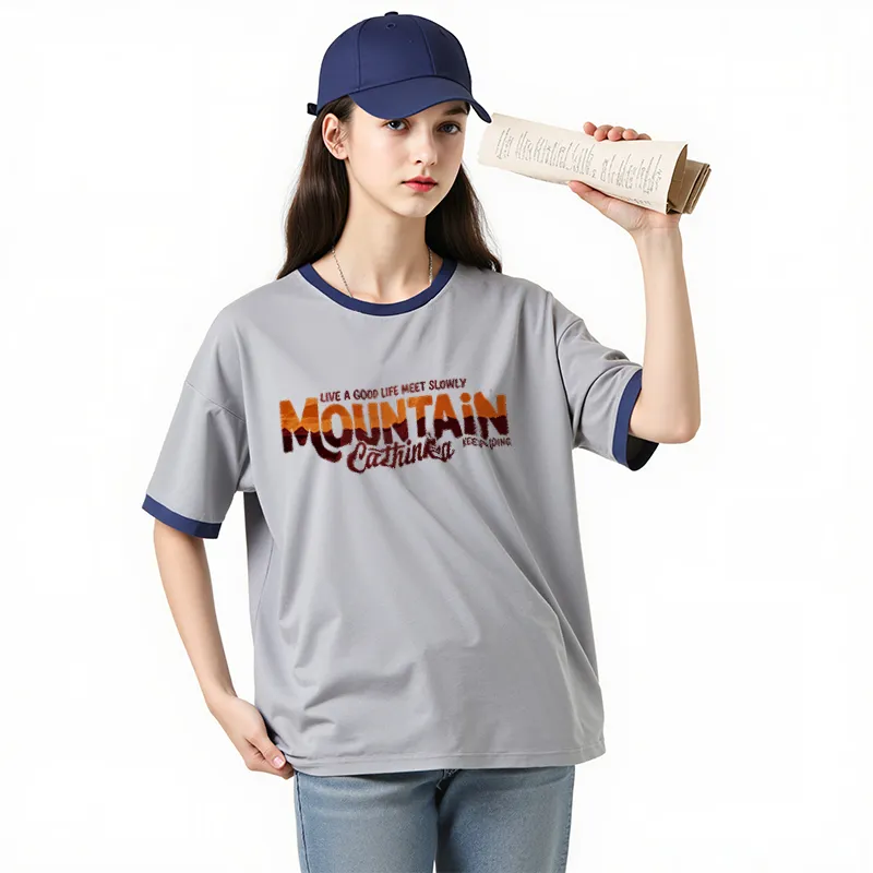 FAIRWHALE Drop Shoulder Sleeve T Shirt Women's-27