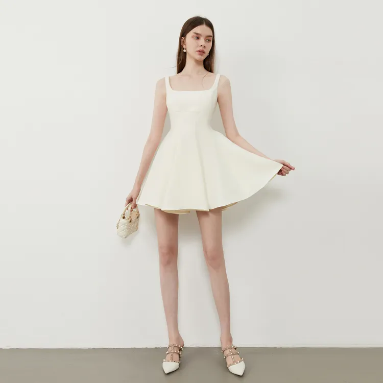 DPLAY Slip Dresses Women's Creamy Apricot-5