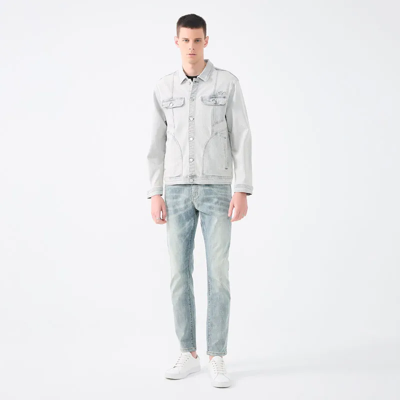 DAVID NAMAN Jackets Men Light Gray-8