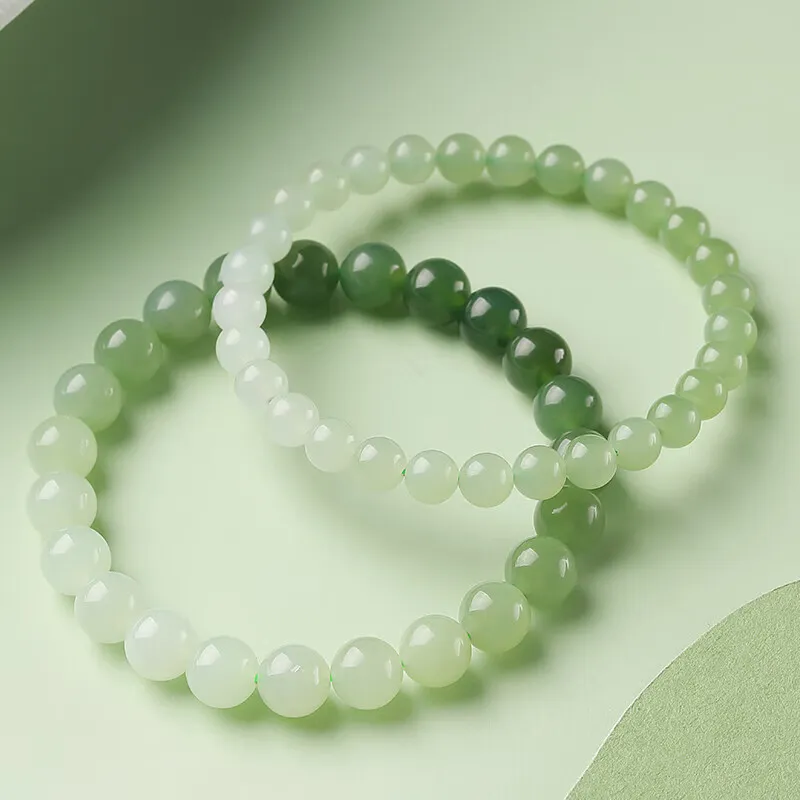YASHENGZHUBAO Hetian Jade Bracelets White Jade Women's-3