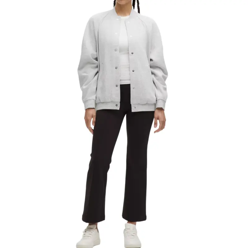 Lululemon Scuba Oversized Collegiate Jacket Women's Light Gray Light Grey-2