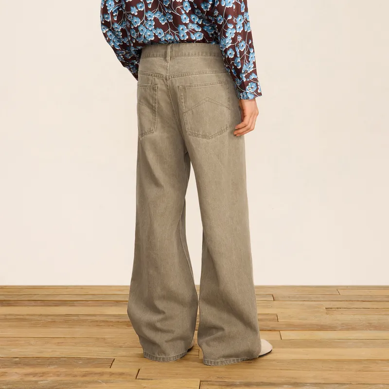 CROQUIS Jeans Men's Denim Khaki-4