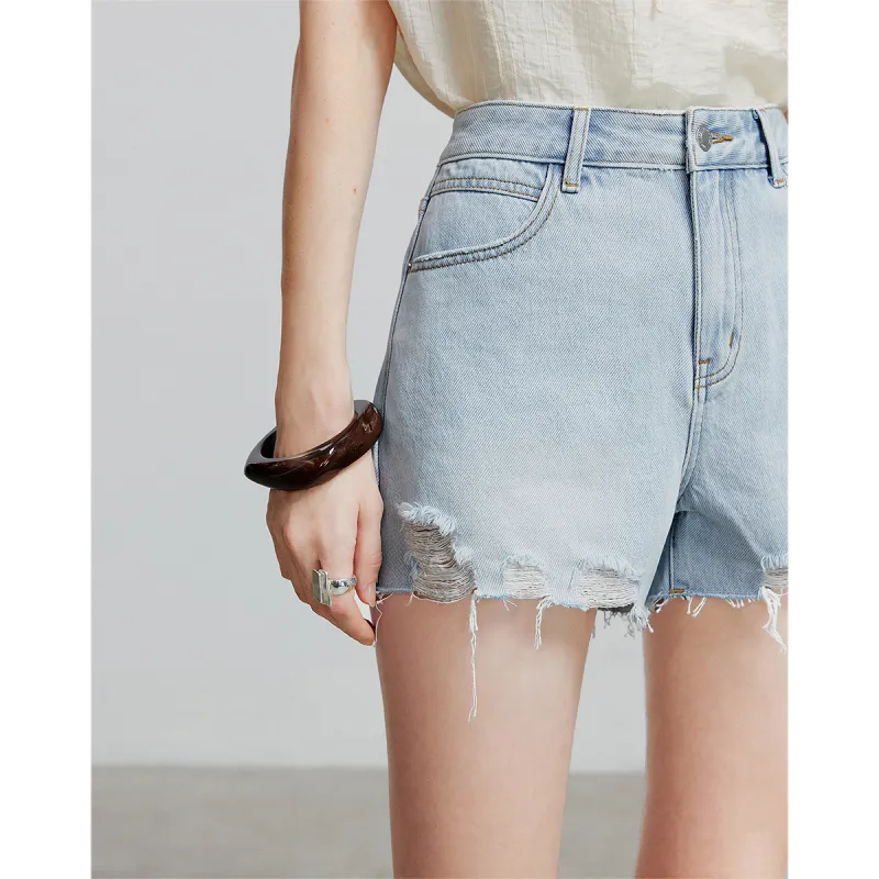 Initial Language Denim Shorts Women's-7