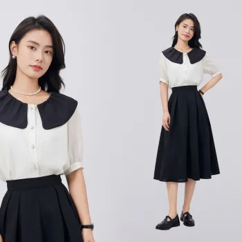 Dajia Poetry Chiffon Shirt Women's