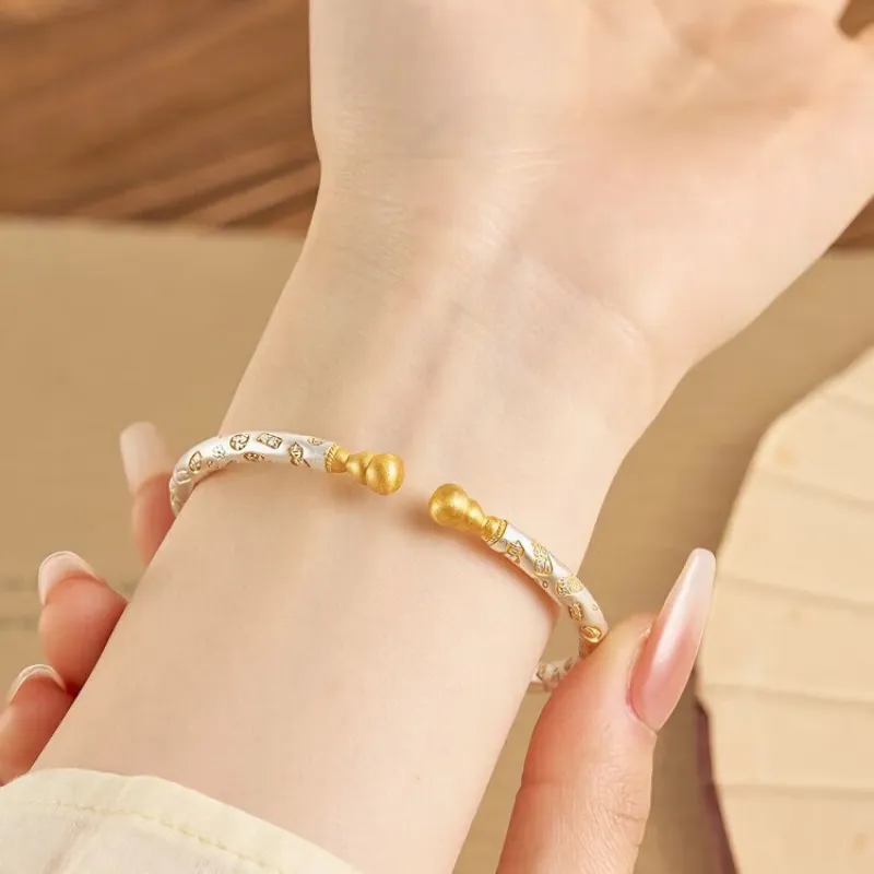 FUYUFU 999 Fine Silver Bangles Unisex-3