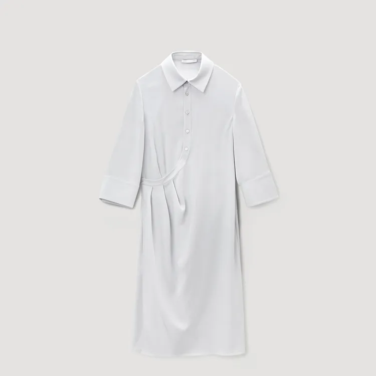 OVV Long Sleeved Dresses Women's Silver Solid Color 03-2