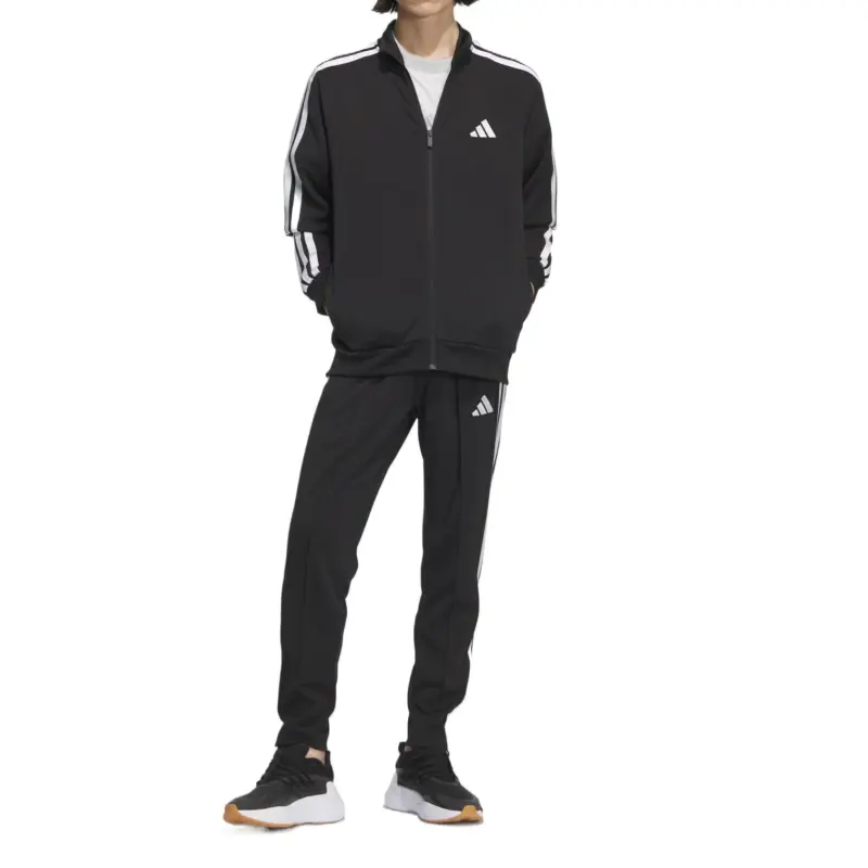 Adidas Knitted Sports Pants Men's Black White-3