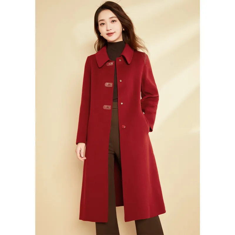 Mylan Spring, Fall, Winter Coat Loose Fit Women's Red Collection Brand, Stay Updated With Event Alerts-1