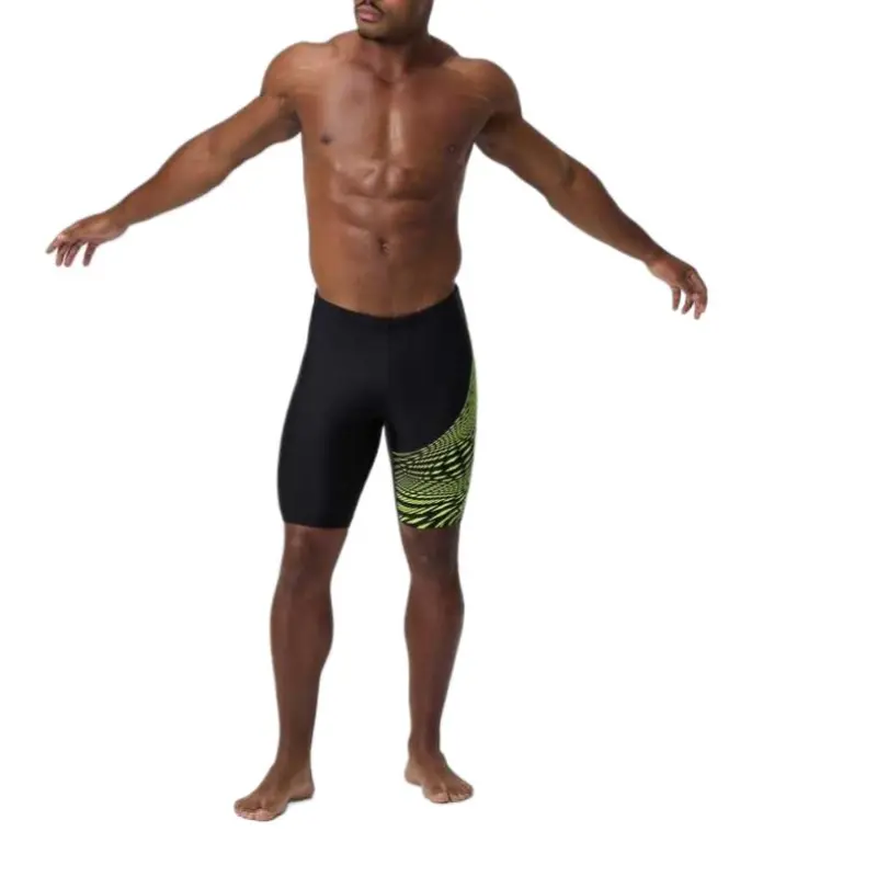 Speedo Swimming Shorts Men's Black Yellow-7