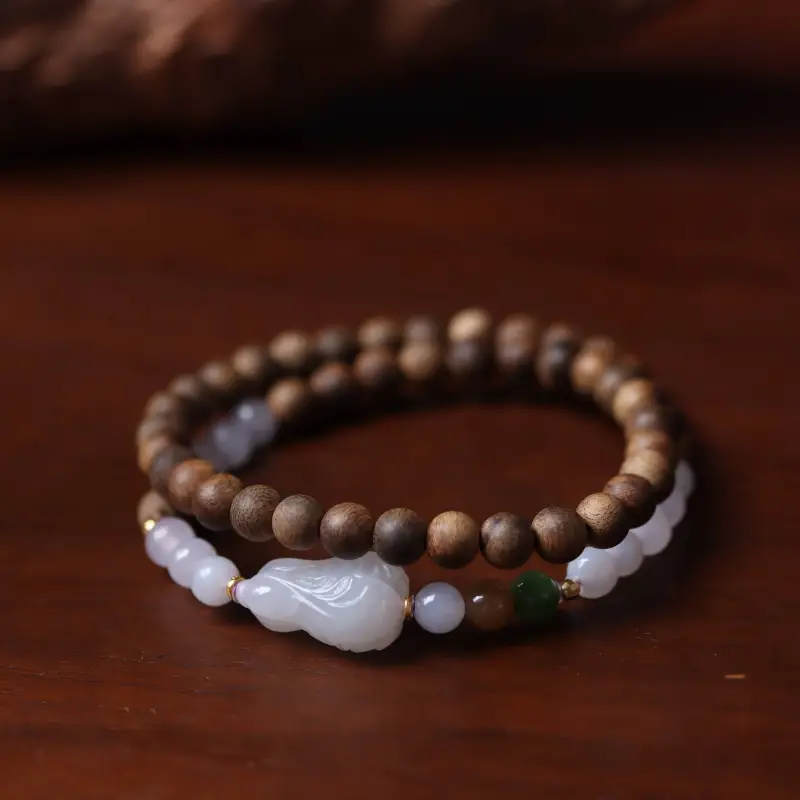 TIANTAISHAN Hetian Jade Bracelets Smoky Purple Unisex-3