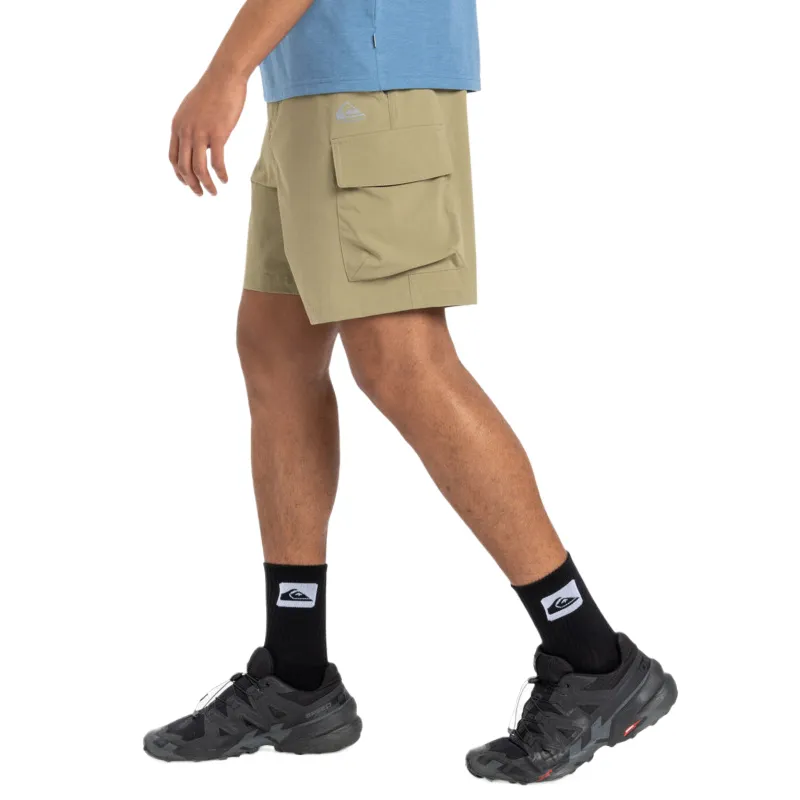 Quiksilver Cargo Shorts Men's Yellow Green-4