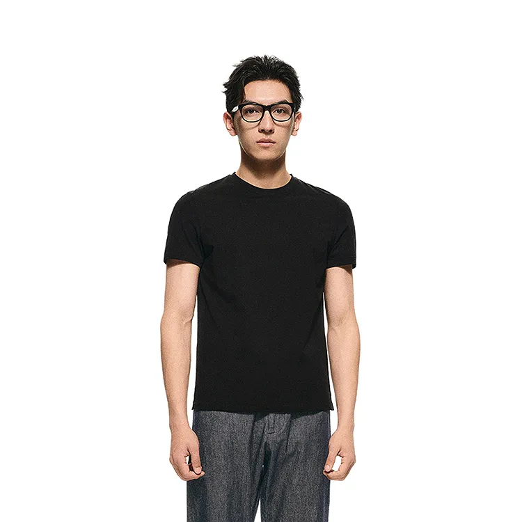 CROQUIS Black Thread T Shirts Men-7