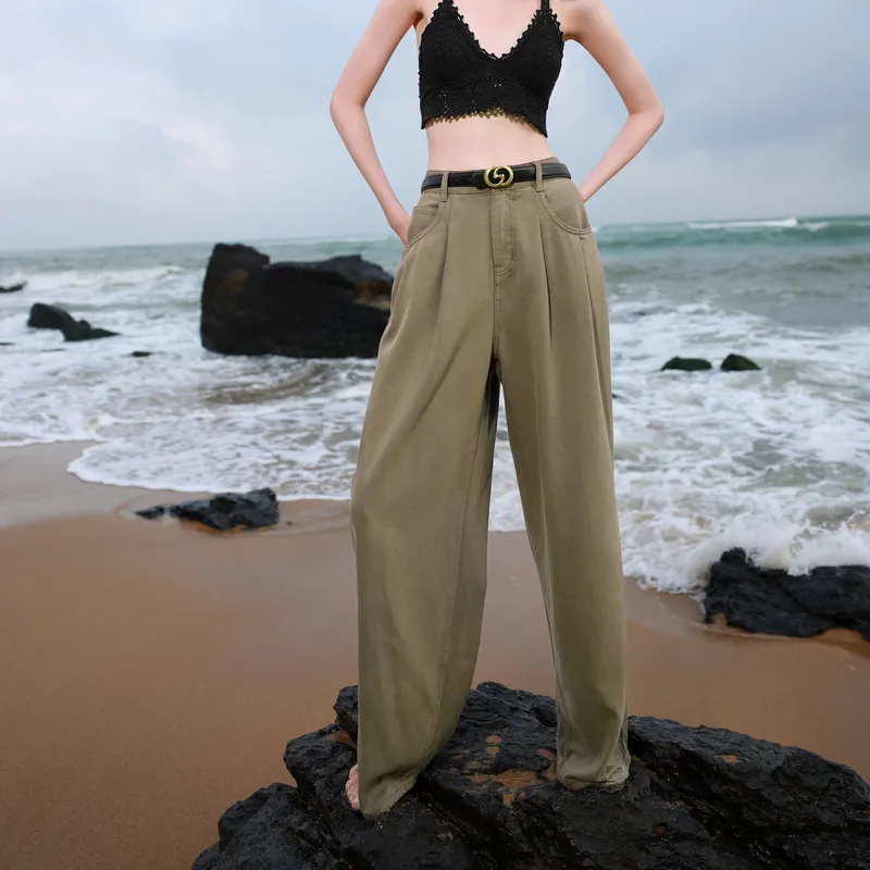 3COLOUR Jeans Women's Forest Green-4