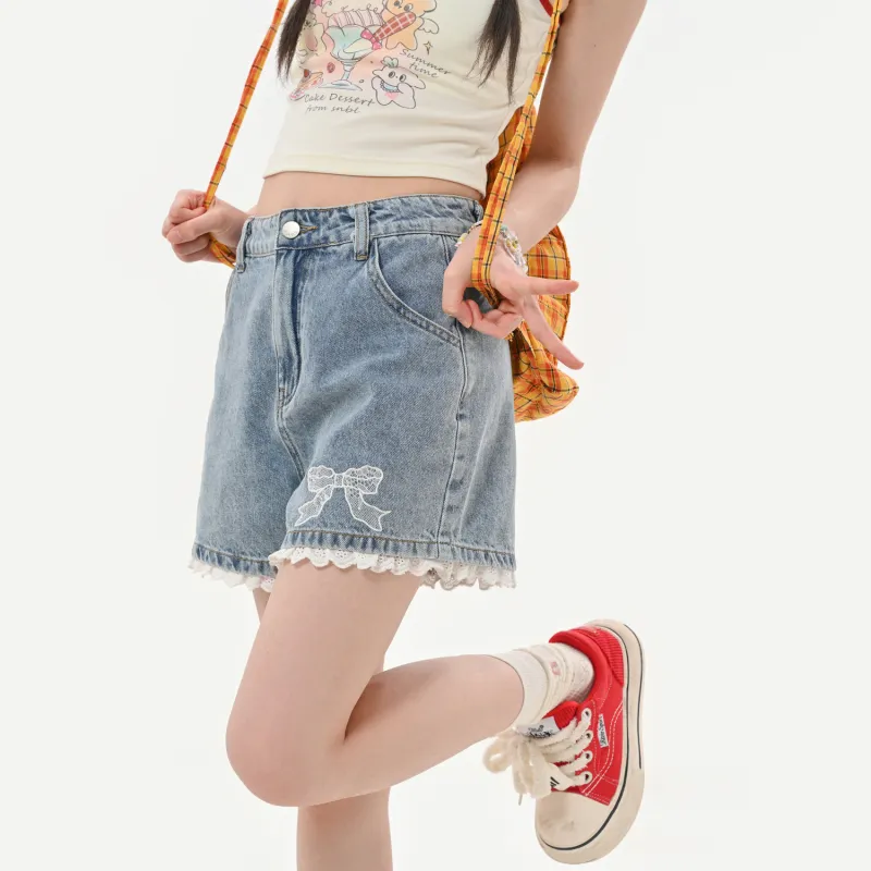 SNBL Denim Shorts Women's Blue-4