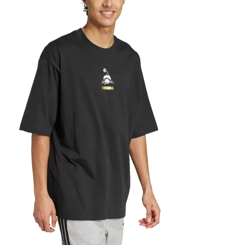 Adidas M PANDA GOAL T T Shirt Unisex Black-1