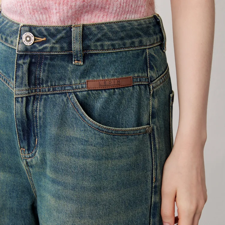 LEDIN Jeans Women's Denim Blue-4