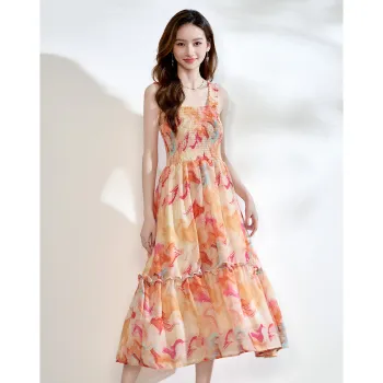 Love Elaine Slip Dress Women's Sunset Molten Gold Slip Dress