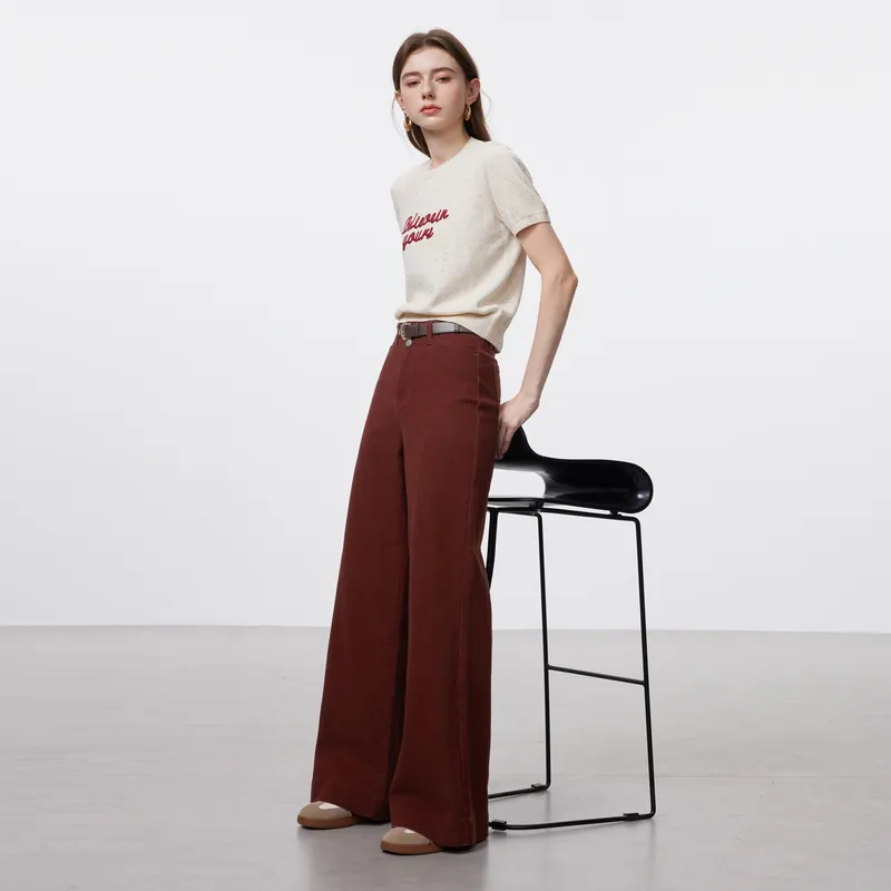 3COLOUR Jeans Women's Burgundy-3