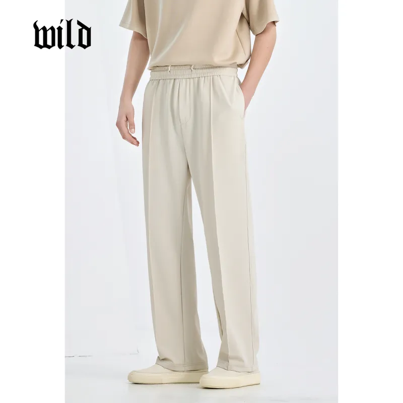 WILD LEADER Casual Pants Men Warm Sun Apricot[WKW5138Y17]-1
