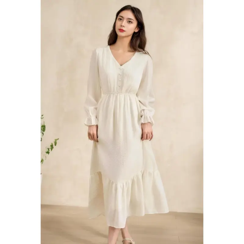XIANSINIAO Long Sleeved Dress Women's-6