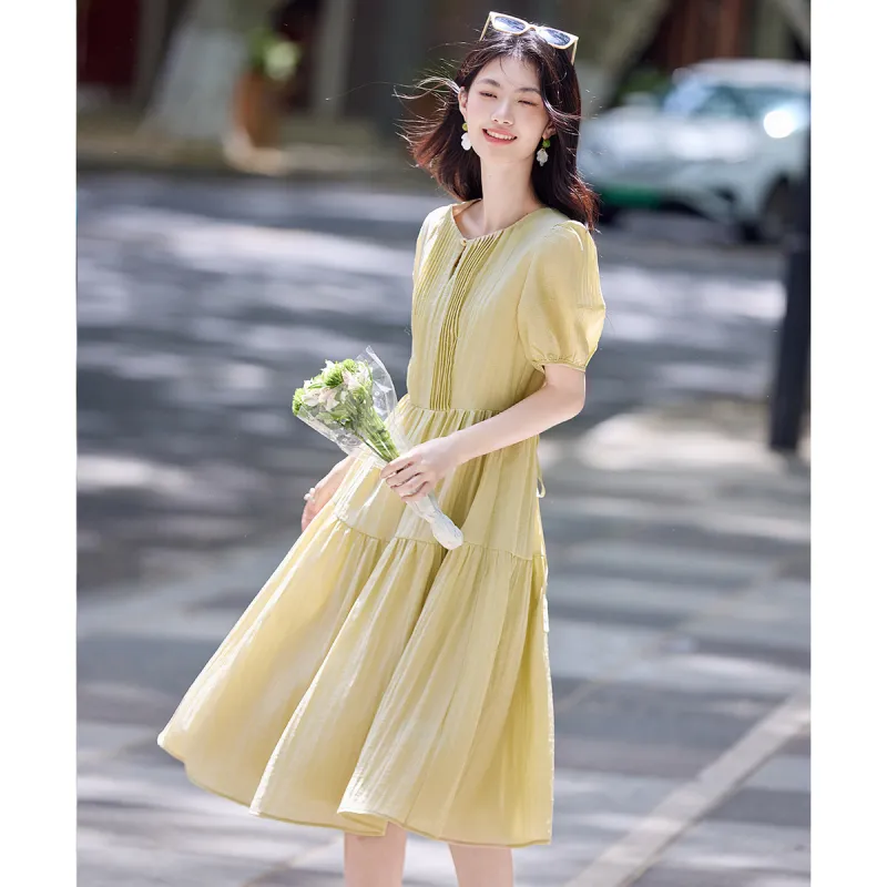 Still Quiet Short Sleeved Dress Women's-1